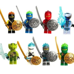 8PCS Ninja Minifiguren Set Bausteine Figuren kompatibel Sensei Wu Lloyd DIY Spielzeug