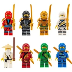 8PCS Ninja Minifiguren Set Bausteine Figuren kompatibel Sensei Wu Lloyd DIY Spielzeug