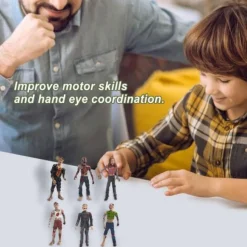 6PCS Soldaten Modell Spielzeug Set Action Figuren Gemeinsam Bewegliche Soldaten