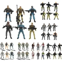 6PCS Soldaten Modell Spielzeug Set Action Figuren Gemeinsam Bewegliche Soldaten
