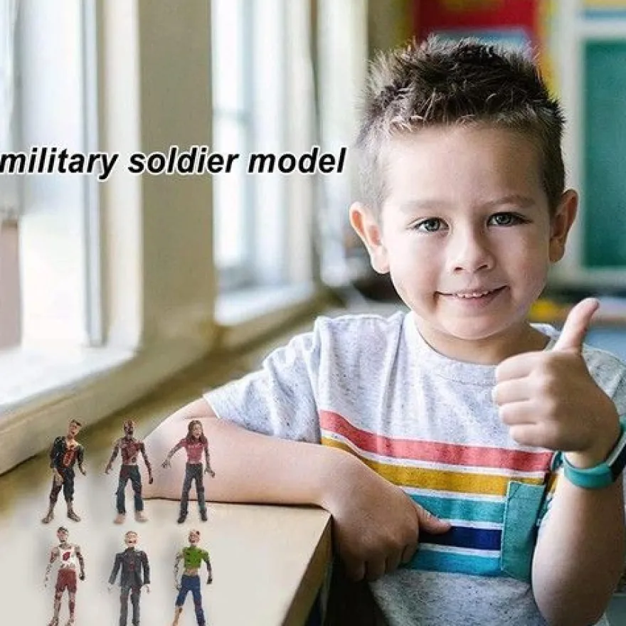 6PCS Soldaten Modell Spielzeug Set Action Figuren Gemeinsam Bewegliche Soldaten
