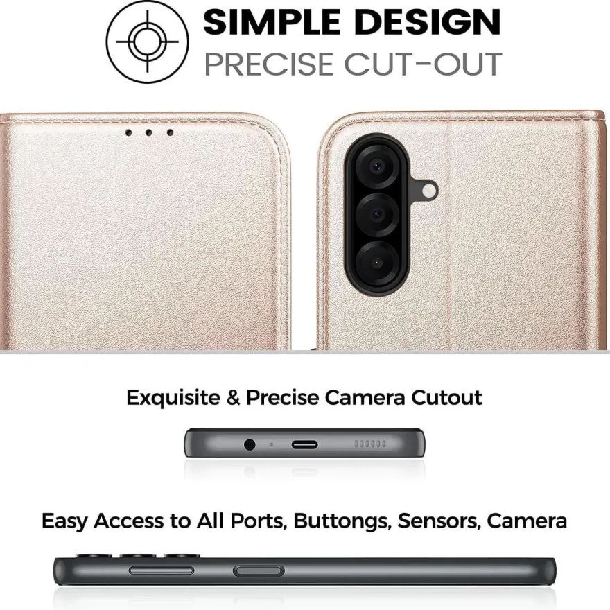 Peakally Handyhülle für Samsung Galaxy A26 5G, Rosa - Inkl. Panzerglas