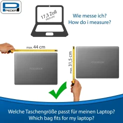 PEDEA Laptoptasche URBAN slim 43,9cm (17,3Zoll), grau