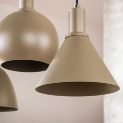 Pendelleuchte - 118 x 20 x 150 cm - Beige / Sienna braun