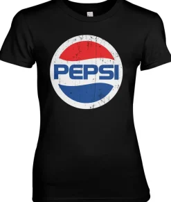 Pepsi Damen Washed Globe Logo Girly Tee IMG-5-PEPS007-H71-3