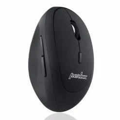 Perixx Perimice-719, Kleine ergonomische Maus, schnurlos, schwarz, schwarz