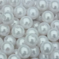 Perlen / Ø 8 mm / 250 St. - Bastelbedarf Deko Wachsperlen