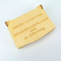 Personalisierte Schatzkiste Zu jedem Geburtstag mit Gutschein oder Geldgeschenk