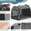 Petsfit Faltbare Hundebox M Grau - Tragbar, Atmungsaktiv & Bequem mit