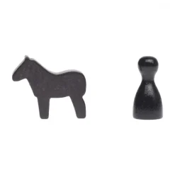 Pferd - 28x25x8mm - dunkelbraun