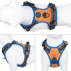 Phoepet 2019 Anti-Zieh-Hundegeschirr, verstellbar, reflektierend, mit Griff, 2