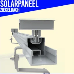 Photovoltaik Solarpanel Halterung 2X Montage Set Ziegeldach Befestigung PV 35mm