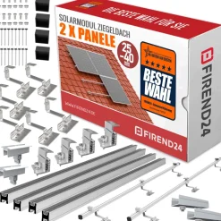 Photovoltaik Solarpanel Halterung 2X Montage Set Ziegeldach Befestigung PV 35mm