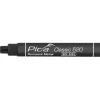 Pica 4 x Permanent Marker Set 1-4mm Rot Blau Schwarz Weiß