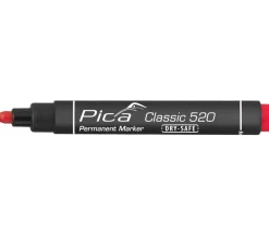 Pica 4 x Permanent Marker Set 1-4mm Rot Blau Schwarz Weiß