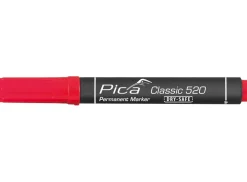 Pica 4 x Permanent Marker Set 1-4mm Rot Blau Schwarz Weiß