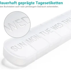Pillenbox 7 Tage für Medikamente Vitamine BPA-frei Tablettenbox