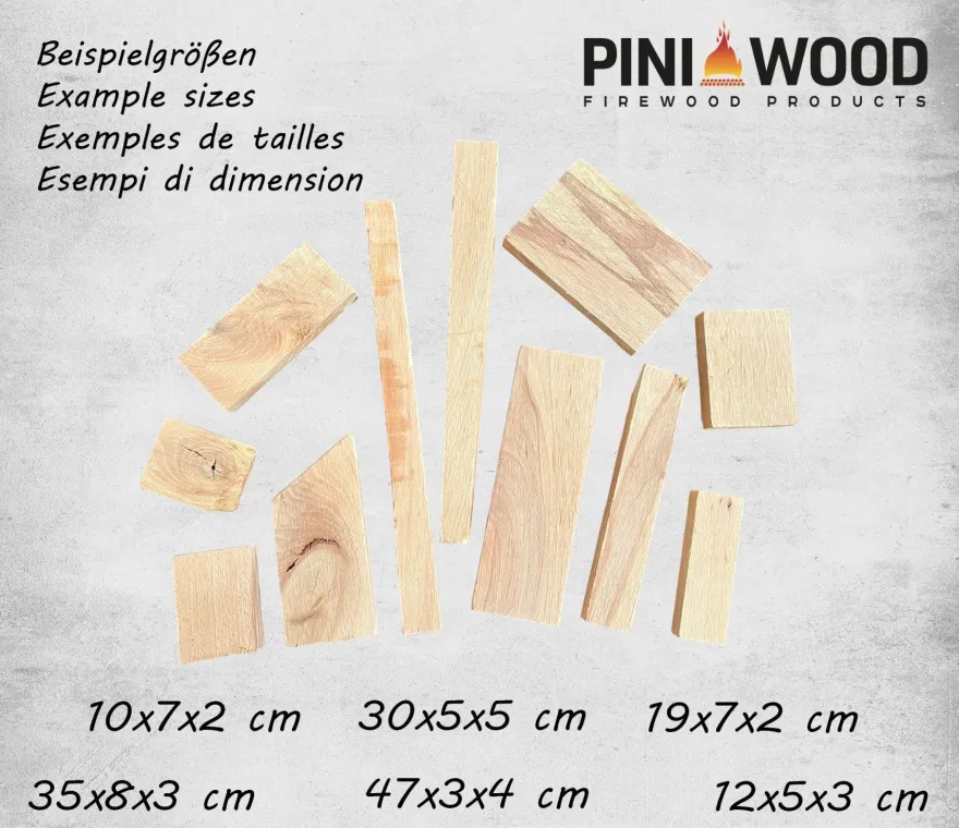 PINI Brennholz 100% Buche Kammergetrocknet Holzabschnitte 480 kg Palette