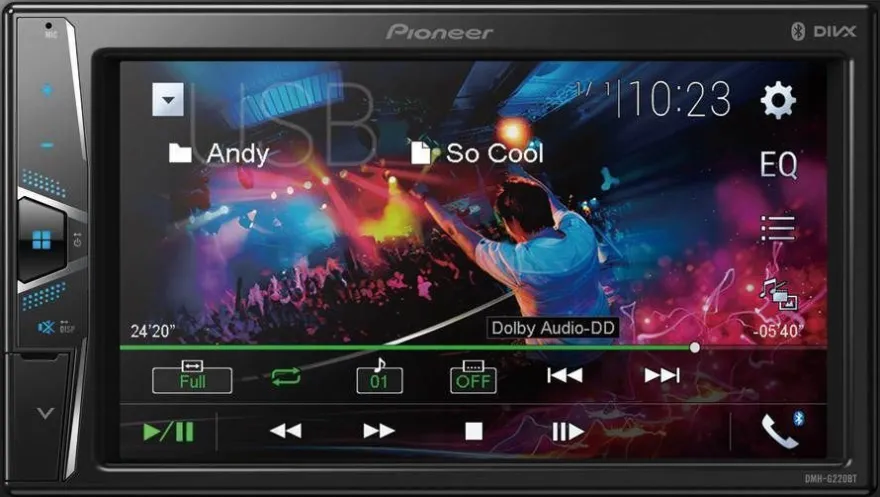 Pioneer Autoradio Bluetooth Touchscreen USB für Fiat Doblo ab 2015 schwarz matt