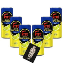 PITU Caipirinha 0,0% Vol - Alkoholfreier Cocktail - 6 x 330 ml Dose- inkl. Pfand EINW