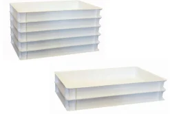 7 Pizzateigbehälter Transportkiste Lagerbox Teigbehälter 60x40 cm C65 NEU