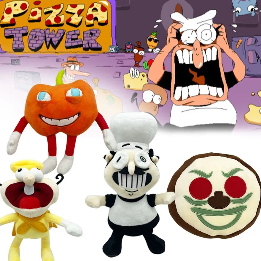 Pizza Tower Plüsch Puppe für Kinder Baby Peppino Pepperman Stuffed Doll Spielzeug