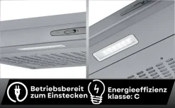 PKM Unterbauhaube KHU-602-H 60cm elegante Dunstabzugshaube Abzugshaube