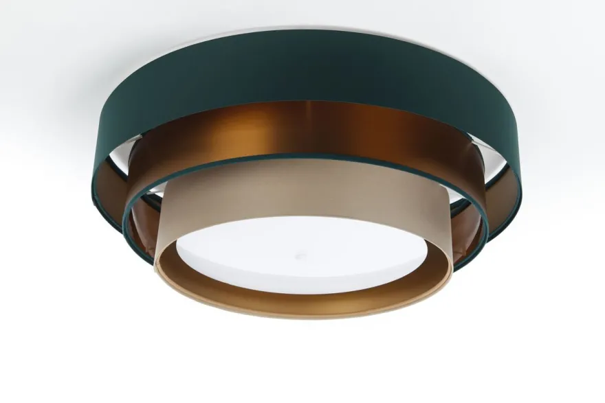 Plafond Trinity Deckenleuchte Becher weiß 60cm Version 1 Grün, Beige, Kupfer