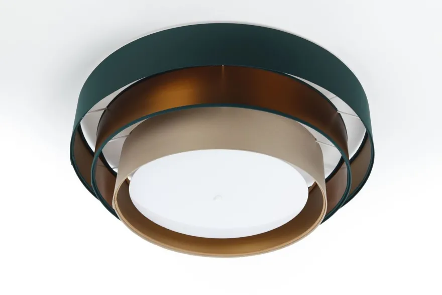 Plafond Trinity Deckenleuchte Becher weiß 60cm Version 1 Grün, Beige, Kupfer