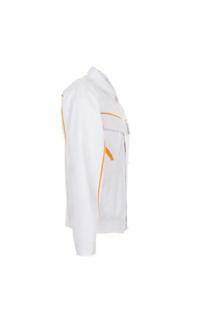 Planam Highline Bundjacke, Malerjacke in weiß, Arbeitsjacke für Maler, 5 Taschen