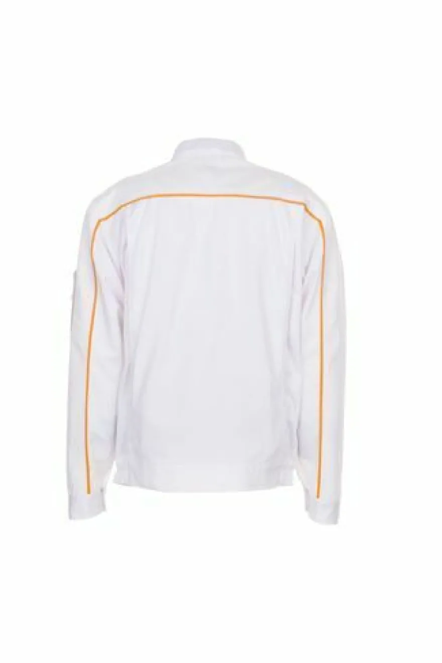 Planam Highline Bundjacke, Malerjacke in weiß, Arbeitsjacke für Maler, 5 Taschen