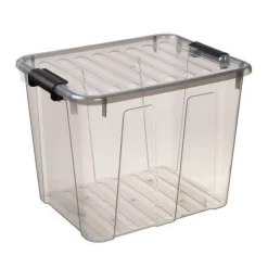 Plastikaufbewahrungsbehälter Aufbewahrung Box Klickverschluss Stapelbar 40 L