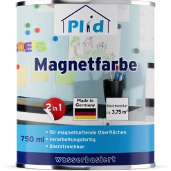 plid® Magnetfarbe Anthrazitgrau / Magnet Farbe Magnetlack Magnetwand Schultafellack