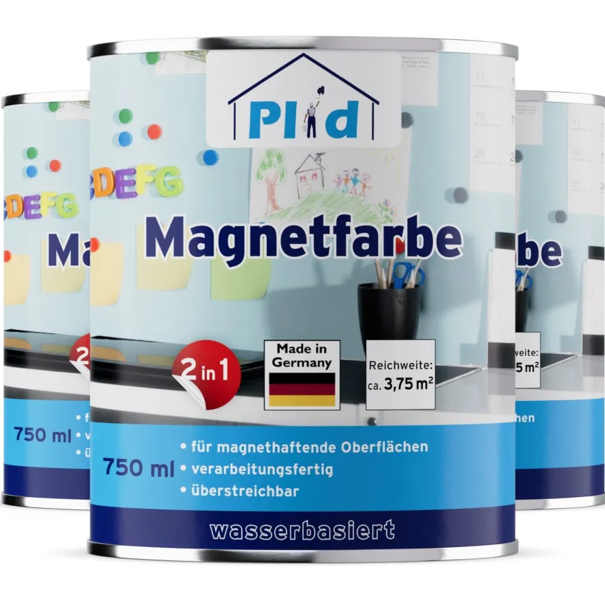 plid® Magnetfarbe Anthrazitgrau / Magnet Farbe Magnetlack Magnetwand Schultafellack