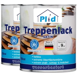 plid® Treppenlack Farblos satin / Treppensiegel Klarlack Holzlack