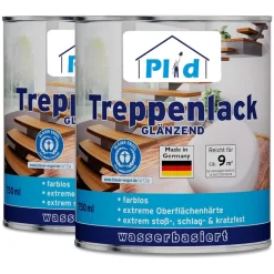 plid® Treppenlack Farblos satin / Treppensiegel Klarlack Holzlack