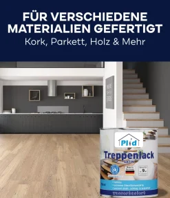 plid® Treppenlack Farblos satin / Treppensiegel Klarlack Holzlack