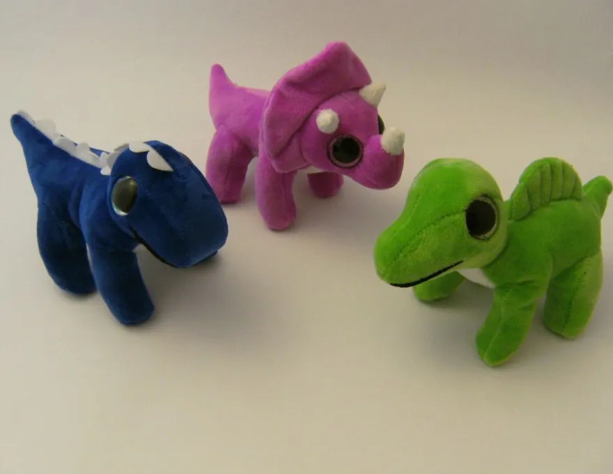 3 Plüschtiere Dinosaurier 20cm Kuscheltiere Stofftiere Dinos Saurier Tiere neu