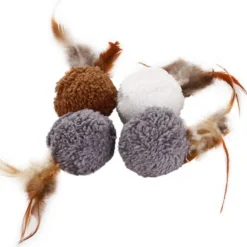 Plüschtiere Katzenminze Pluschballform mit Feder Plüsch spielzeug