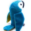 Plüschtier Kuscheltier Stoff Tier Papagei blau Vogel sitzend 15 cm (Gr. 15)