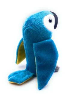 Plüschtier Kuscheltier Stoff Tier Papagei blau Vogel sitzend 15 cm (Gr. 15)