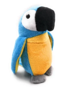 Plüschtier Kuscheltier Stoff Tier Papagei blau Vogel sitzend 15 cm (Gr. 15)