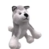 Plüschtier Kuscheltier Stoff Tier Husky Hund sitzend blaue Augen 15 cm