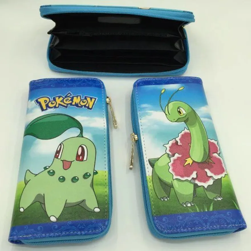 Pokémon Cartoon Thema01 lange Brieftasche Junge Mädchen Geldbörsen Card Purse