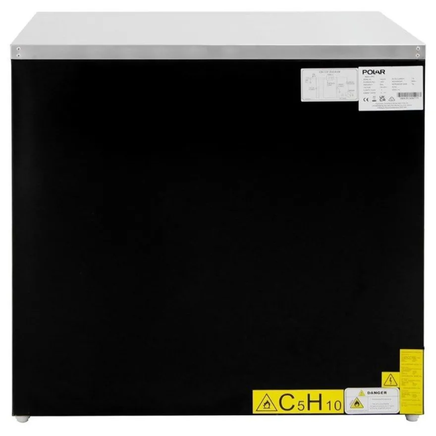 Polar G-Series Doppel Tür Kühlschrank Theke Schwarz 257Ltr