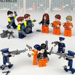 Polizei Gefangnis Break Videospiel Custom Lego City Mini Figur 12 Spielzeug Modell