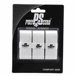 Poly Star Comfort Grip 12er Pack weiß Grips für Tennis Griffbänder