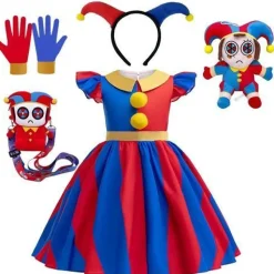 Pomni Cosplay Kostém Digital Circus Clown Halloween Outfit
