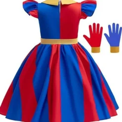 Pomni Cosplay Kostém Digital Circus Clown Halloween Outfit