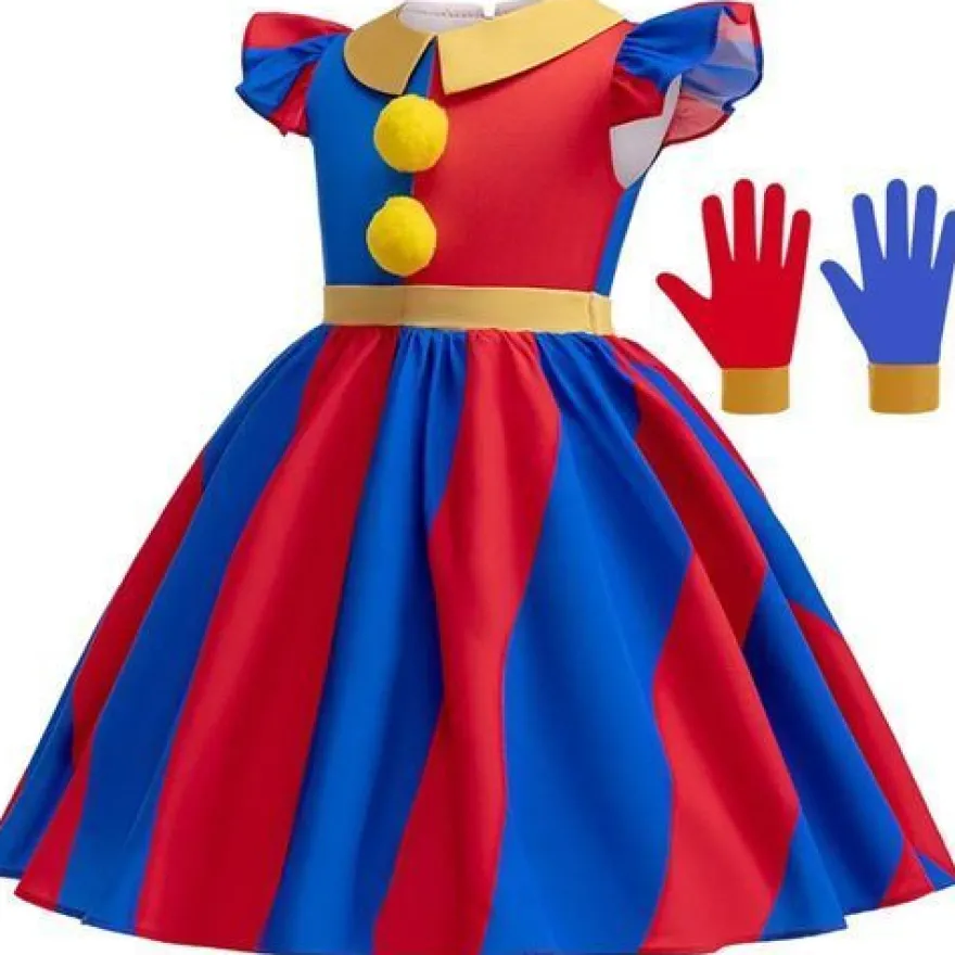 Pomni Cosplay Kostém Digital Circus Clown Halloween Outfit